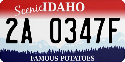ID license plate 2A0347F