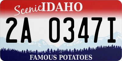 ID license plate 2A0347I