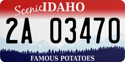 ID license plate 2A0347O