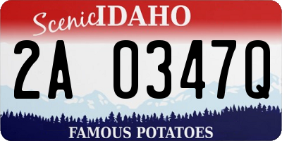 ID license plate 2A0347Q