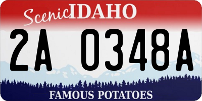 ID license plate 2A0348A