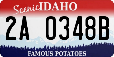 ID license plate 2A0348B