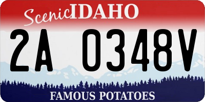 ID license plate 2A0348V