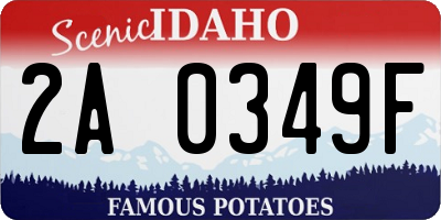 ID license plate 2A0349F