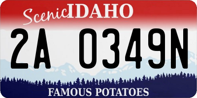 ID license plate 2A0349N