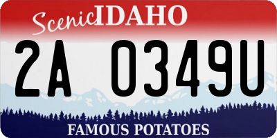 ID license plate 2A0349U