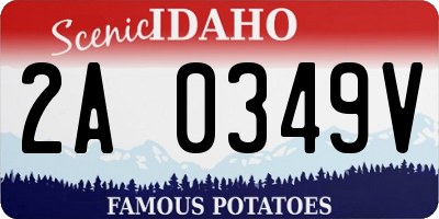 ID license plate 2A0349V