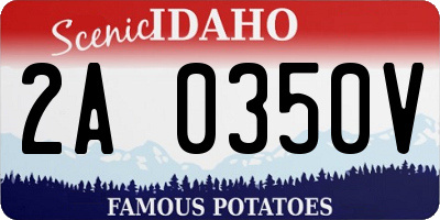 ID license plate 2A0350V