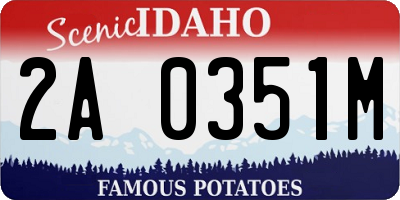 ID license plate 2A0351M