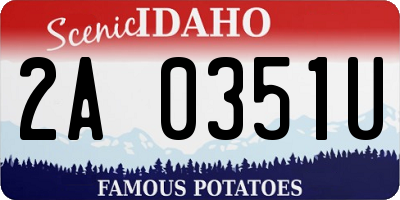 ID license plate 2A0351U