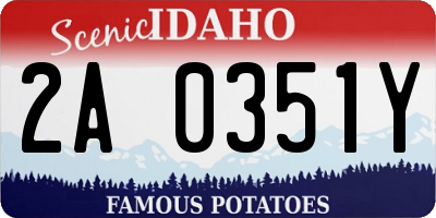 ID license plate 2A0351Y