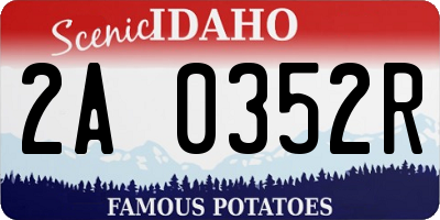 ID license plate 2A0352R