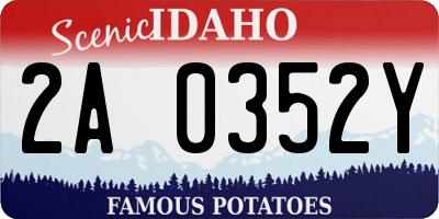 ID license plate 2A0352Y
