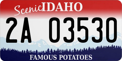 ID license plate 2A0353O