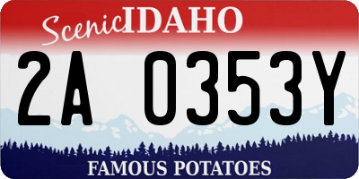 ID license plate 2A0353Y