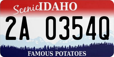 ID license plate 2A0354Q