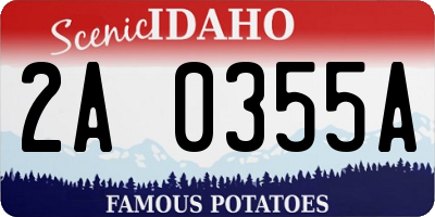ID license plate 2A0355A