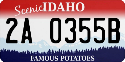 ID license plate 2A0355B