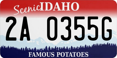 ID license plate 2A0355G