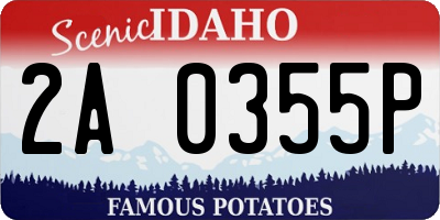 ID license plate 2A0355P