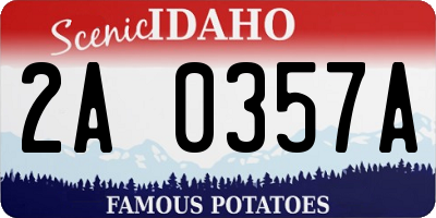 ID license plate 2A0357A