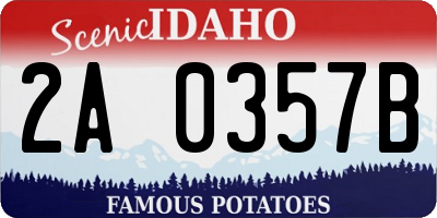 ID license plate 2A0357B