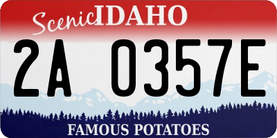 ID license plate 2A0357E