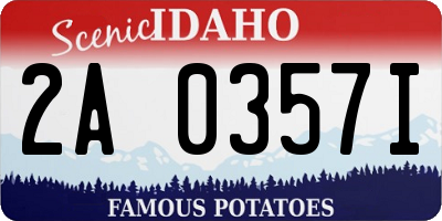 ID license plate 2A0357I