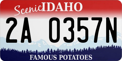 ID license plate 2A0357N