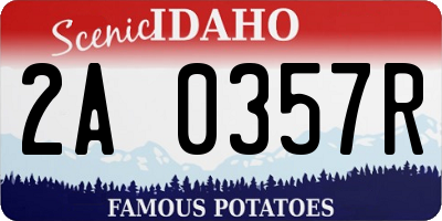 ID license plate 2A0357R
