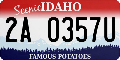 ID license plate 2A0357U