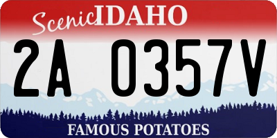 ID license plate 2A0357V