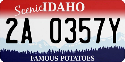 ID license plate 2A0357Y