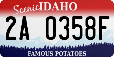 ID license plate 2A0358F