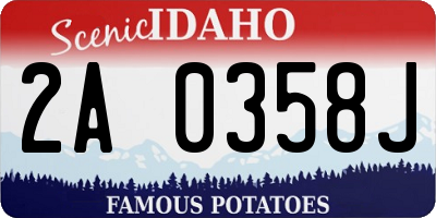 ID license plate 2A0358J