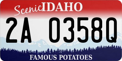 ID license plate 2A0358Q