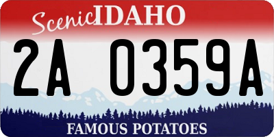 ID license plate 2A0359A