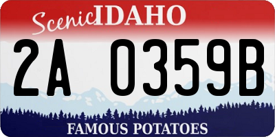 ID license plate 2A0359B