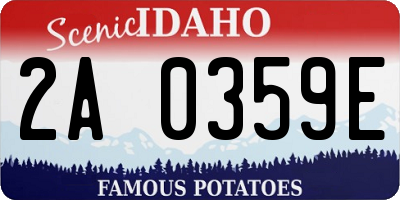ID license plate 2A0359E