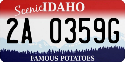 ID license plate 2A0359G