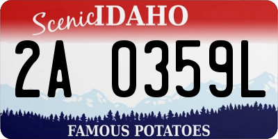 ID license plate 2A0359L