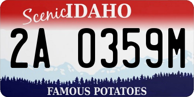 ID license plate 2A0359M