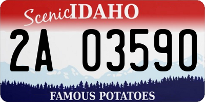 ID license plate 2A0359O