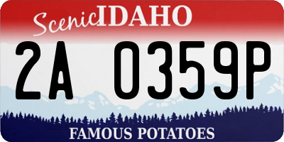 ID license plate 2A0359P