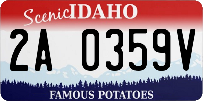 ID license plate 2A0359V