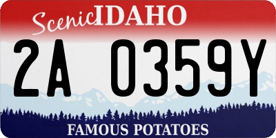 ID license plate 2A0359Y
