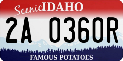 ID license plate 2A0360R