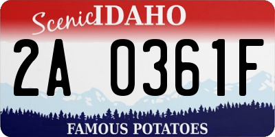 ID license plate 2A0361F