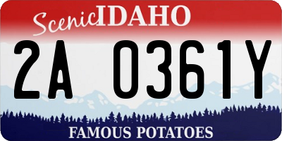 ID license plate 2A0361Y