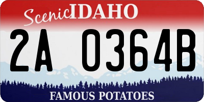 ID license plate 2A0364B